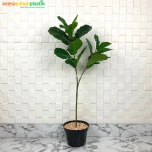 Pohon Artificial Ketapang T80 Latex Pot Dasar Hitam