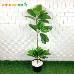 Pohon Artificial Magnolia X2 Semi Latex Pot Dasar Hitam