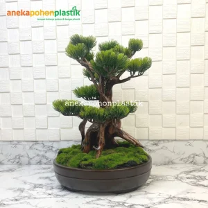 Bonsai Artificial Lohansung Latex Pot Semen Oval