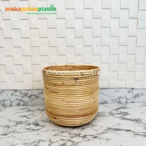 Cover Pot Anyaman Rotan Ulir Dekorasi Rumah