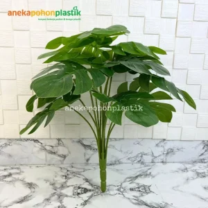 Daun Artificial Monstera Tapak Gajah X12 Semi Latex