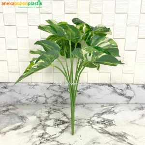 Daun Artificial Monstera Variegata Motif X9 Semi Latex
