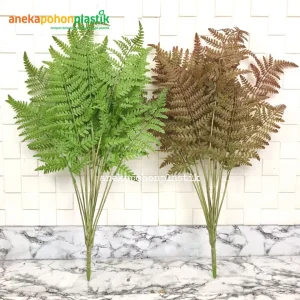 Daun Artificial Pakis Boston Hijau Merah X15 Latex