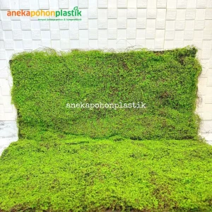Karpet Lumut Artificial Natural Serat Nylon 1x1 Meter Hiasan Taman