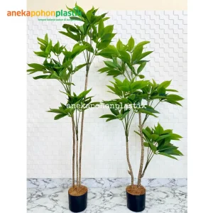 Pohon Artificial Daun Manggis Latex Pot Dasar