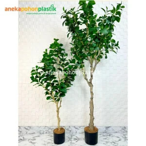 Pohon Artificial Kacang Latex Pot Dasar Hitam