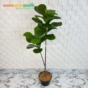 Pohon Artificial Ketapang X2 T100 Latex Pot Dasar Hitam