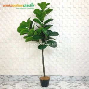 Pohon Artificial Ketapang X3 T140 Latex Pot Dasar Hitam