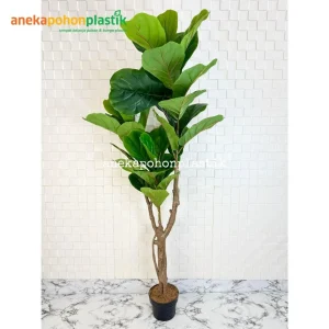 Pohon Artificial Ketapang X3 T150 Latex Pot Dasar Hitam