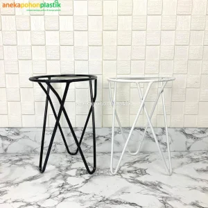 Standing Pot Besi Kaki Tiga Mini T30 Tanaman Hidup Artifisial